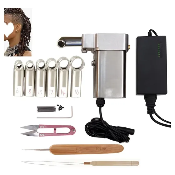 Máquina Dreadlocks 6 Agulhas Automática Rápida Para Rastas