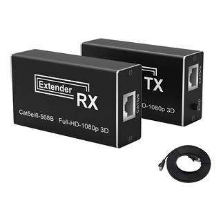 Extensor De Hdmi Adaptador Cat5e/6/7 60m Full Hd 1080p 3d Extensor De Hdmi Adaptador Cat5e/6/7 60m Full Hd 1080p 3d