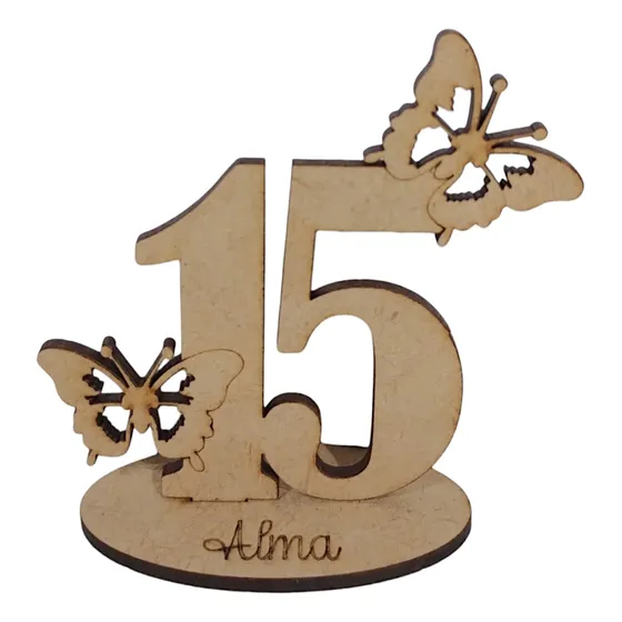 Combo 25 Souvenirs +10 Centros Num 15 Mariposas En Extremos