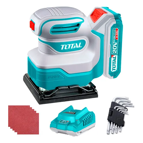 Lijadora Orbital 20v Inalámbrica Madera +9pzas Llaves Tipo L