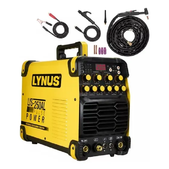 Lis-250al Pulse-inversora De Solda Alumínio Lynus 200a-acdc Cor Amarela Frequência 200a 220