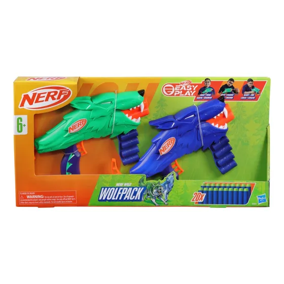 Lanzador Nerf Wild Wolfpack Azul