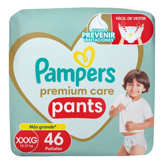 Pañales Pampers Premium Care sin género XXXG x 46 unidades