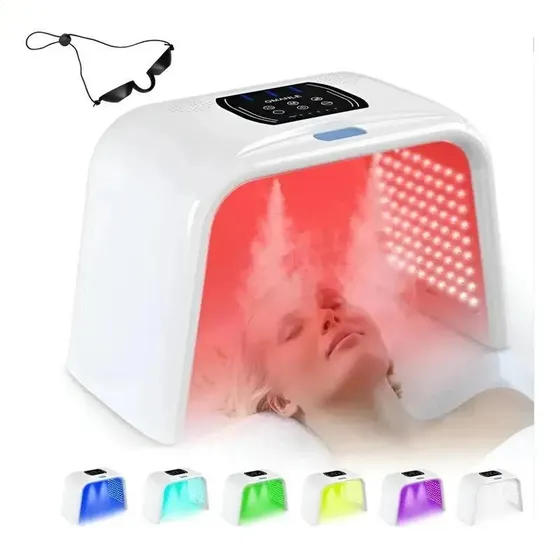 Lâmpada Facial Led De 7 Cores, Vaporizador, Equipamento De B 127v