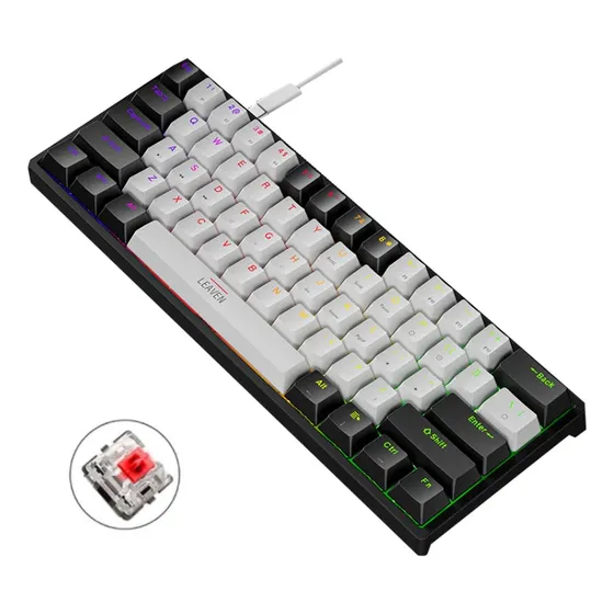 Teclado Mecánico Leaven K620 Rgb Switch Rojo Qwerty