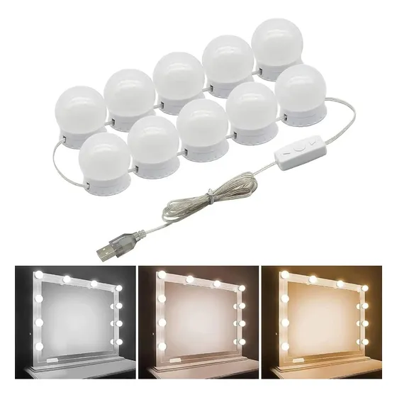 Bombillo Para Espejo De Maquillaje 10 Led Con Control Remoto