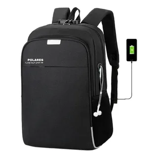 Mochila Anti Furto Polares Notebook SaĂda Cabo Aux Usb E Fone Ouvido Cor Preto Mochila Anti Furto Polares Notebook SaĂda Cabo Aux Usb E Fone Ouvido Cor Preto