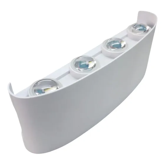Lampara Led Arbotante Tipo Telescopio 8led Bco