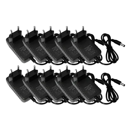 10 Fontes Para Fita Led 12v 3a Bivolt Plug P4 36w 110/220v