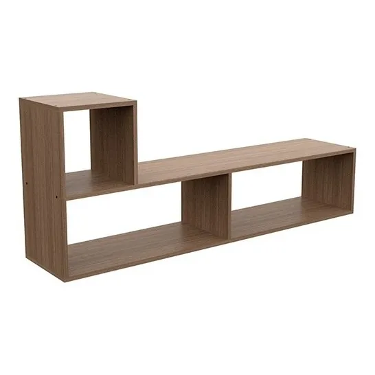 Modulo Rack L Biblioteca Mueble Tv Modular Living Comedor Color Carvalho Mezzo