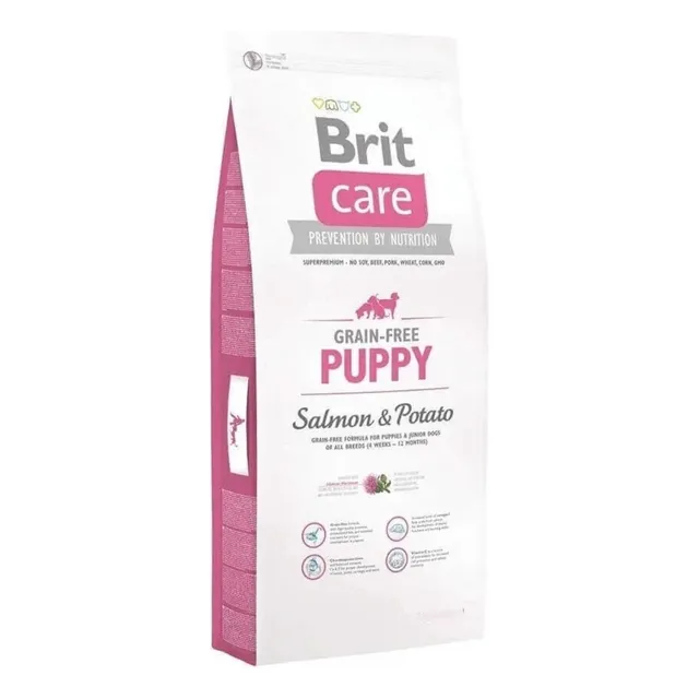 Brit Care Hypoallergenic Puppy alimento para perro todos los tamaños sabor salmón y papa en bolsa de 1kg