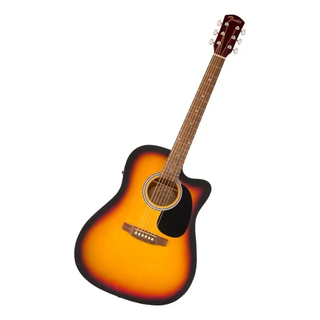 Guitarra Electroacústica Fender Fa-25ce Color Sunburst. Color Marrón Material del diapasón Nogal Orientación de la mano Diestro