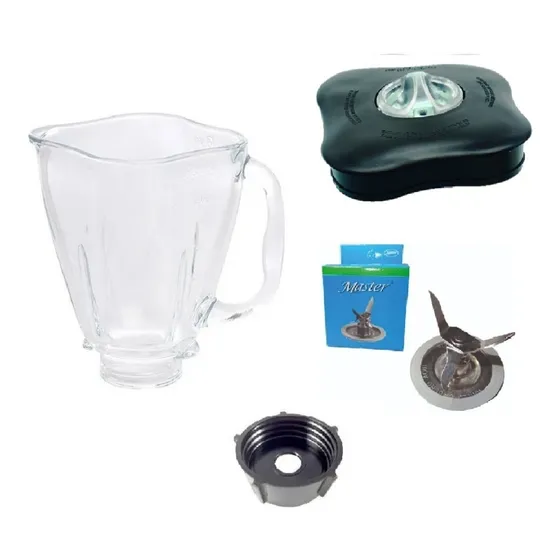 Vaso Oster Cube Cristal Compatible Con Oster + Aspa + Tapa + Portavaso