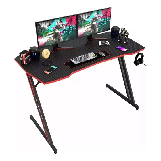 Mesa Escritorio Gamer Modelo 033 Color Negro/rojo