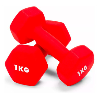 Par Mancuernas Ejercicio 1 Kg Cubierta Neopreno Entrenamient Color Rojo Par Mancuernas Ejercicio 1 Kg Cubierta Neopreno Entrenamient Color Rojo
