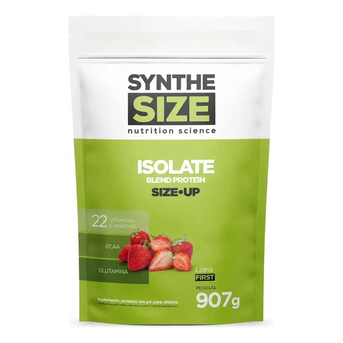 Whey Protein Isolate Blend Synthesize 907g Refil Morango Whey Protein Isolate Blend Synthesize 907g Refil Morango