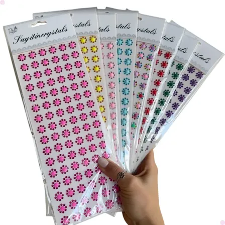 Kit 768 Adesivos Cristal Strass 8 Cartelas Pet Ou Artesanato