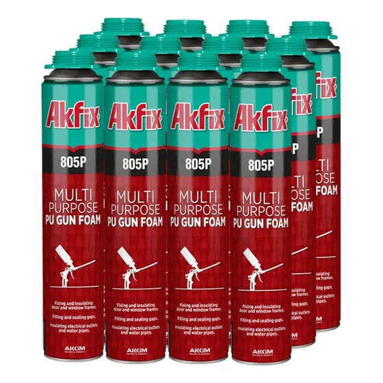12x Espuma Poliuretano Multiusos 805 P 750ml Akfix 