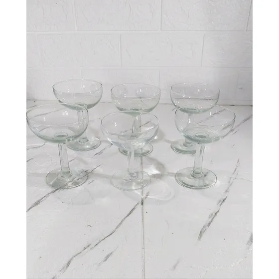 6 Copas Tipo Cóctel Cristal