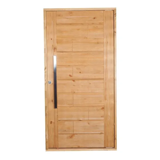 Porta Pivotante Ekos Madeira Maciça Completa Batente 14 Cm