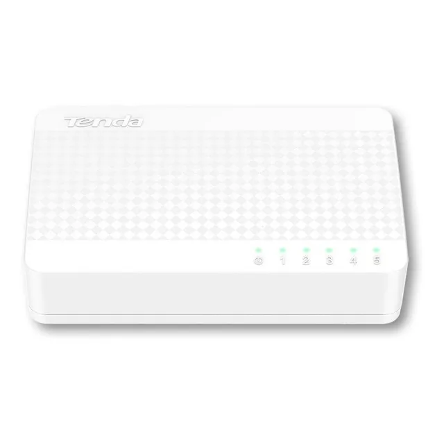 Switch S105 Tenda 5 Puertos Fast Ethernet Montaje Pared
