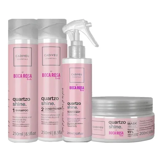 Kit Cadiveu Essentials Quartzo Shine - Sh+cond+másc+fluído