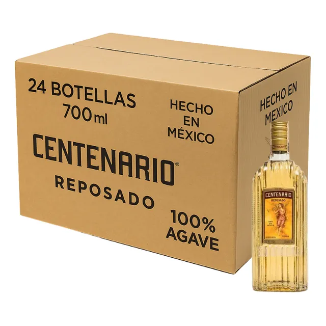 Tequila Centenario Reposado 700 Ml Pack De 24