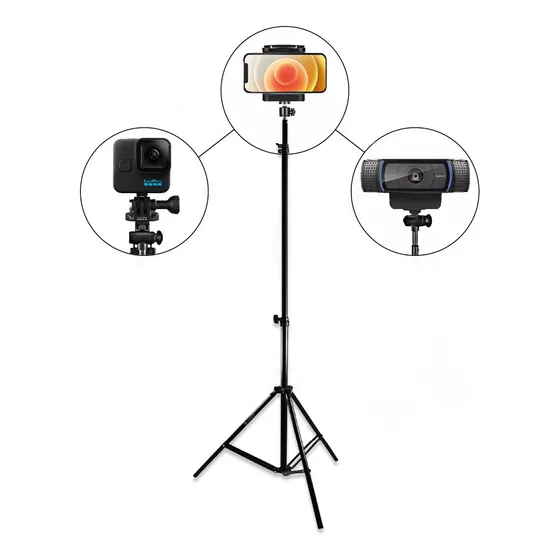 Tripé Universal Webcam Câmera Para Vídeo Aula Live Stream-nf