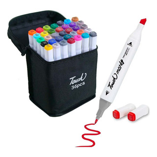 Conjunto Canetas Ponta Dupla Permanente Kit 36 Cores Conjunto Canetas Ponta Dupla Permanente Kit 36 Cores
