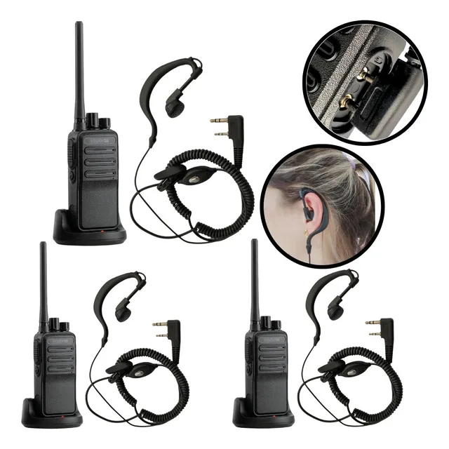 3 Rádios Comunicador Longo Alcance Intelbras Rc3002 +3 Fones