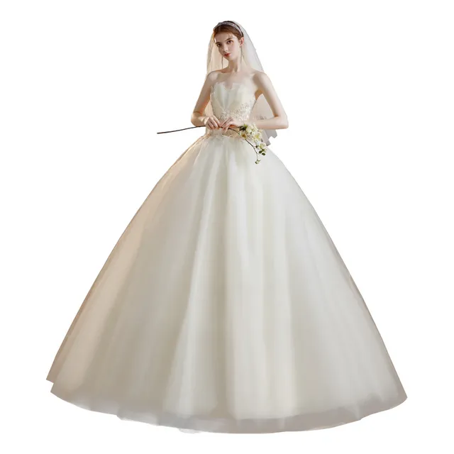 Vestido De Novia Francés Mori Light Sin Tirantes 2023 New Br