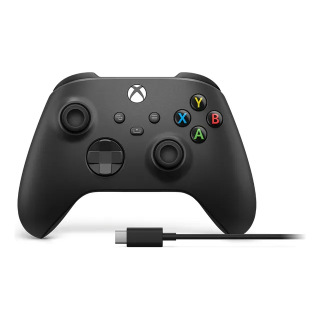 Control Inalámbrico Xbox Series X/s/one Carbon Black con Cable Usc C Negro