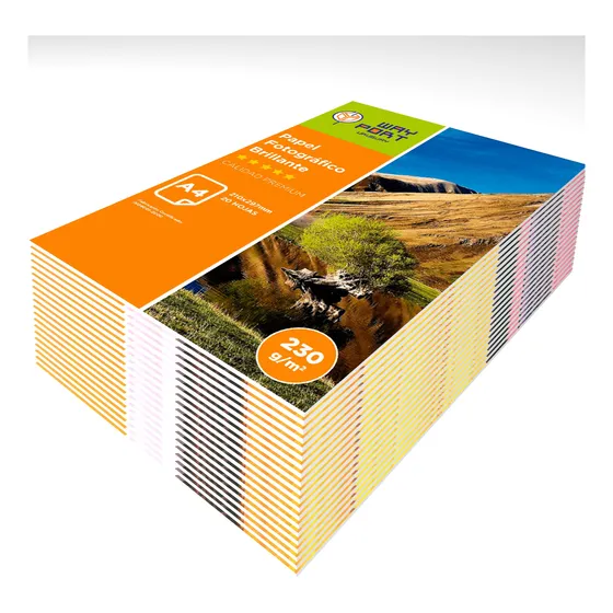 Papel Fotográfico Glossy 230grs 20hojas Pack 3 Paquetes