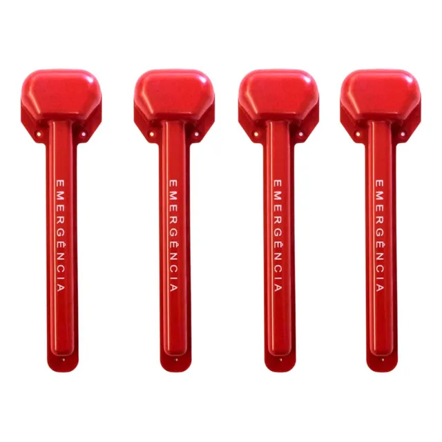 Capa Lacre Martelo Emergência Universal Ônibus Kit C/ 4