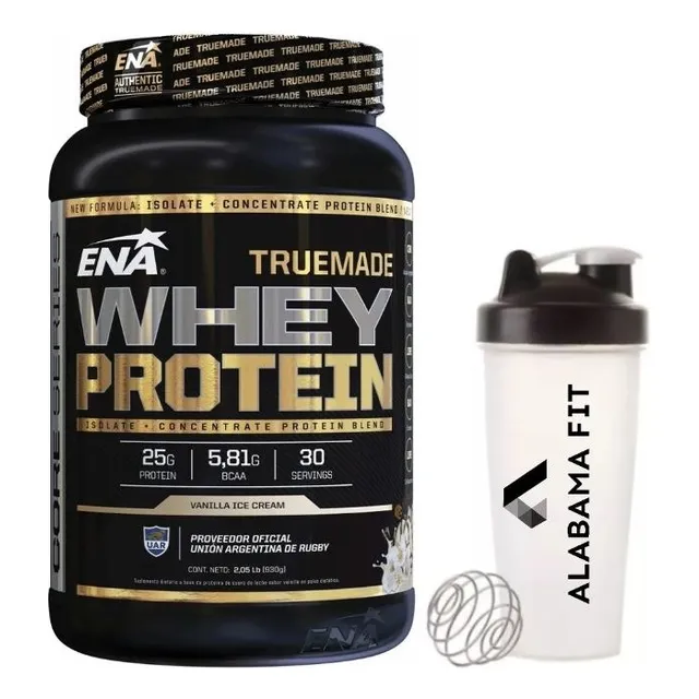 Ena Truemade Whey Protein 2lb + Vaso Mezclador Alabamafit