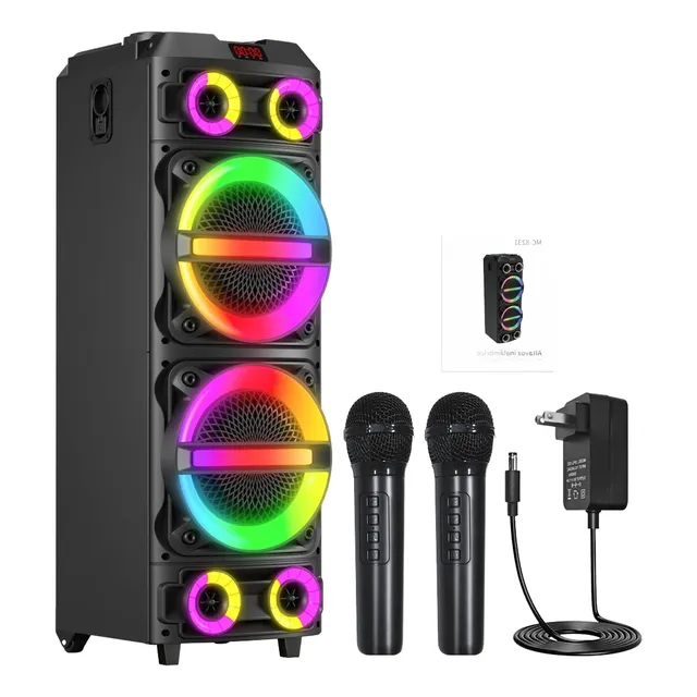 Baterias Recargables Bocinas Grandes Caja Luz Led Party Box