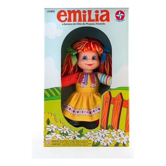 Boneca Emília Sítio Do Pica Pau Amarelo - Estrela