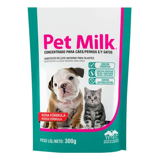 Pet Milk 300g Leite Concentrado Cães Gatos Filhotes Vetnil
