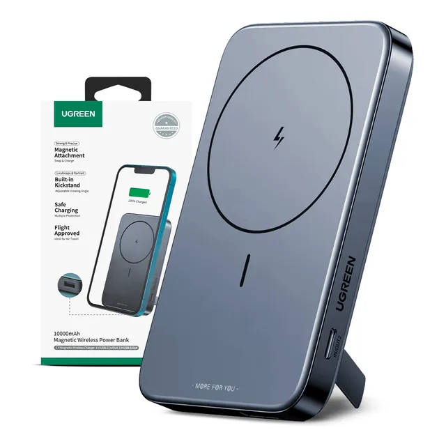 Power Bank Magnetico Ugreen 10000 Mah Tipo C & A 20w Soporte