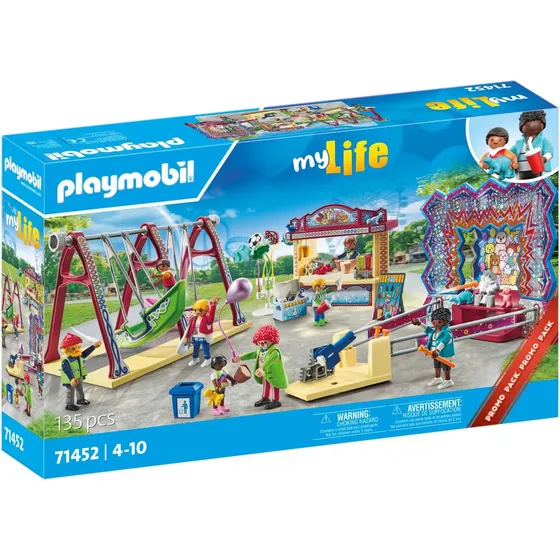 Blocos Playmobil 71452 Fun Fair Parque Diversões 135 Peças