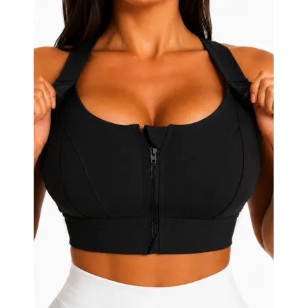 Top Alta Sustentação Academia Premium Sutiã Esportivo Treino Preto P/m 36 Ao 48