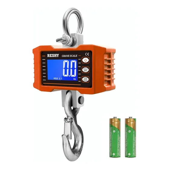 Balanza Para 1000kg Comerciales Dijital Pantalla Led Hd Naranja