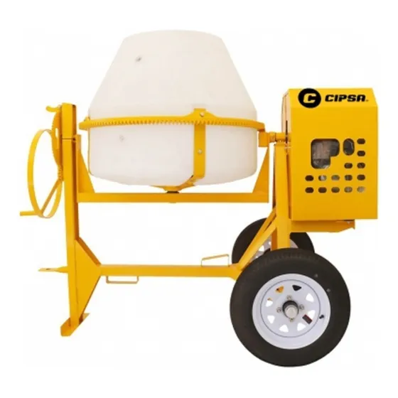 Revolvedora Concreto 1 Saco Cipsa ultra 10 Motor Mpower 9 hp Acero polietileno