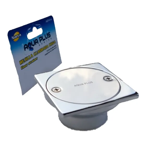 Rejilla Centro Piso Ciego Acero Inoxidable 7 Cms.