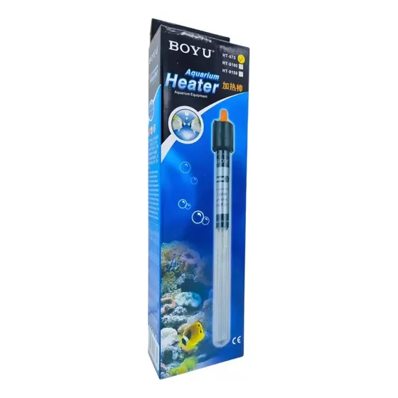 Boyu Ht-875 Calentador 75w Para Acuarios Y Peceras 60-90lt