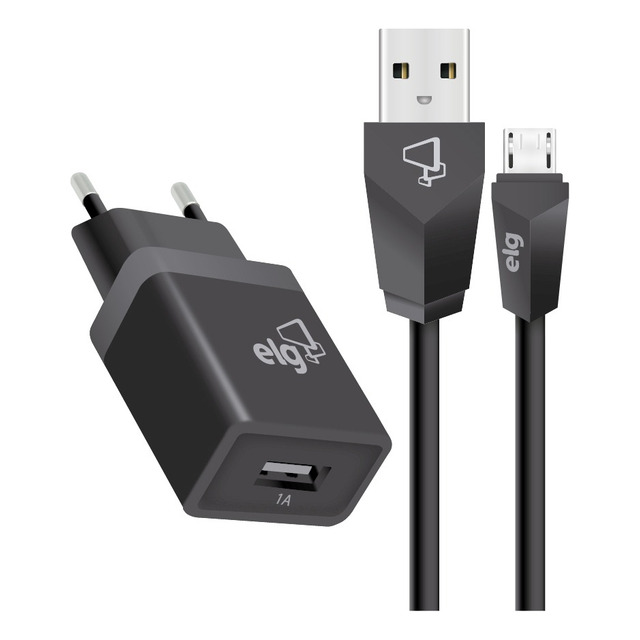 Kit Carregador Celular Usb + Cabo Micro Usb 1metro Preto Kit Carregador Celular Usb + Cabo Micro Usb 1metro Preto