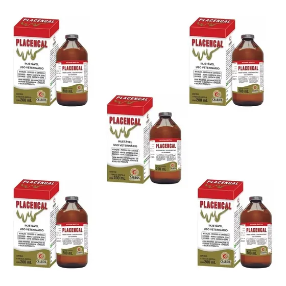 Kit 5 Unidades - Ocitocina Placencal 200 Ml