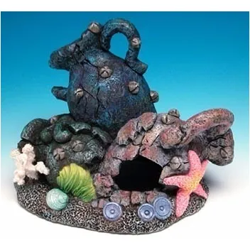 Penn Plax Adorno Pecera Resina Jarra Hundida 18x13x13 Cms