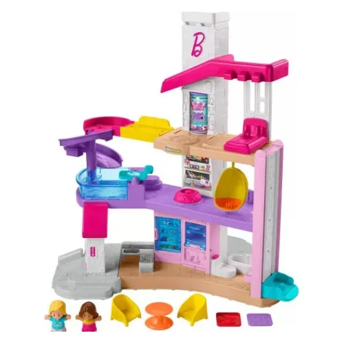 Casa De Muñecas Fisher-price Little People Barbie Dreamhouse Color Rosa, Amarillo, Azul, Blanco, Gris