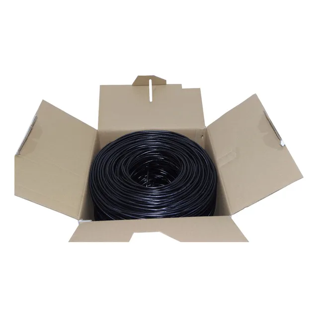 Linkchip Awg25/0,45mm Cca Exteriorpe Negro Cable F/utp 305mt